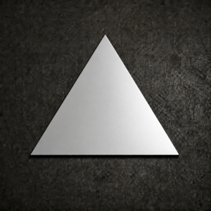 Triangle en inox brut et brillant sur mesure | John Steel