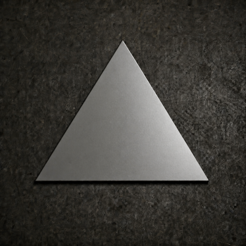 Triângulo de aço inox magnético sob medida | Corte laser John Steel
