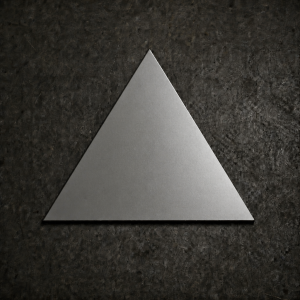 Triangle en inox magnétique sur mesure | Découpe laser John Steel