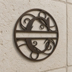 Custom metal letter C monogram