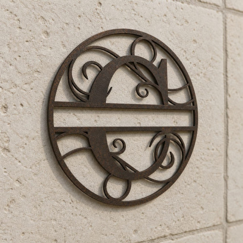 Monogramma in metallo personalizzato lettera C