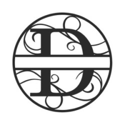Individuelles Metallmonogramm Buchstabe D