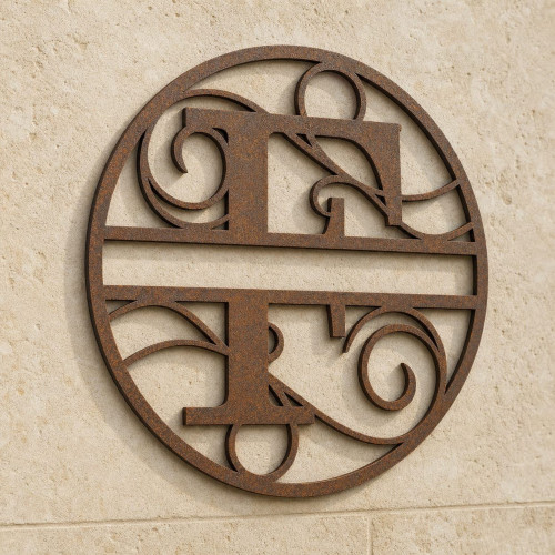 Individuelles Metallmonogramm Buchstabe F