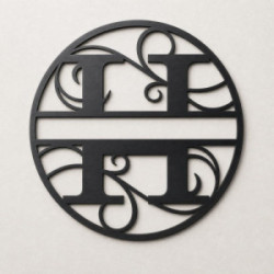 Monogramme lettre H en métal sur mesure
