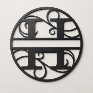 Individuelles Metallmonogramm Buchstabe H