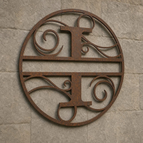 Monogramme lettre I en métal sur mesure