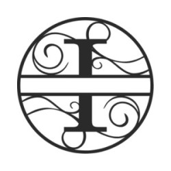 Monogramme lettre I en métal sur mesure