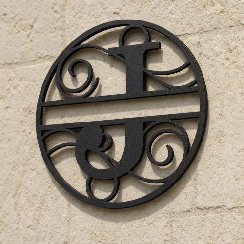 Monogramma in metallo personalizzato lettera J