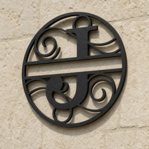 Monogramme lettre J en métal sur mesure