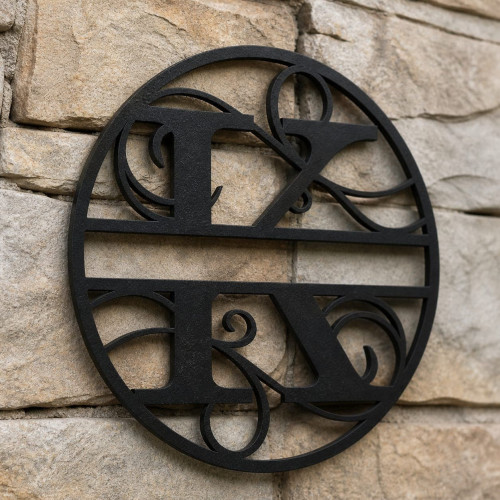 Monogramma in metallo personalizzato lettera K