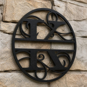 Custom metal letter K monogram