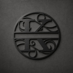 Monograma de metal personalizado letra K