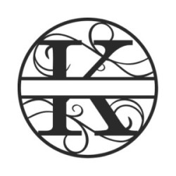 Monogramme lettre K en métal sur mesure