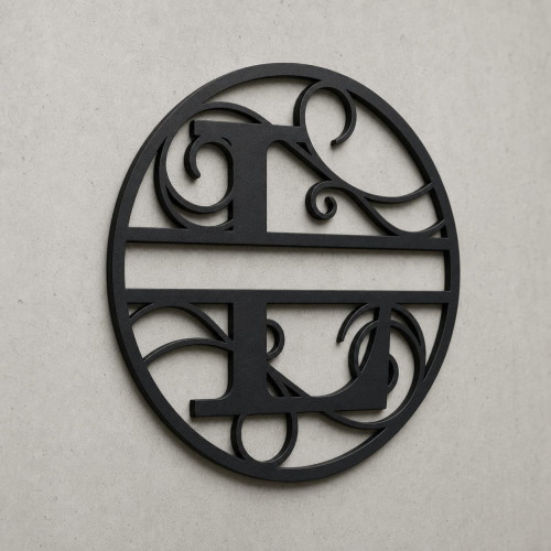 Monogramme lettre L en métal sur mesure
