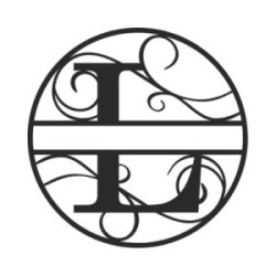 Monogramme lettre L en métal sur mesure