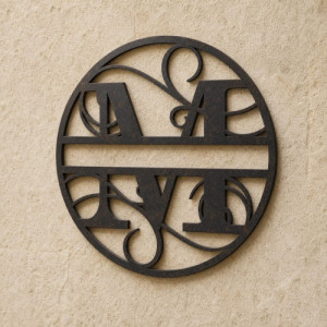 Individuelles Metallmonogramm Buchstabe M