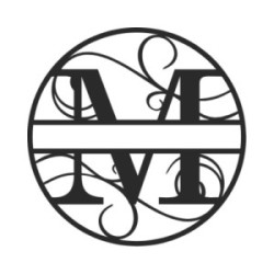 Gepersonaliseerd metalen monogram letter M