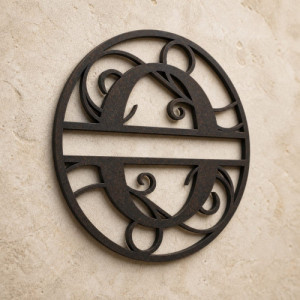 Monogramme lettre O en métal sur mesure