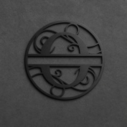 Monogramme lettre O en métal sur mesure