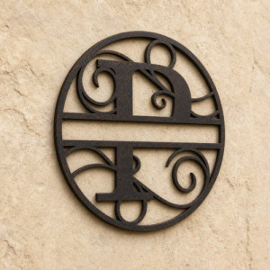 Individuelles Metallmonogramm Buchstabe P