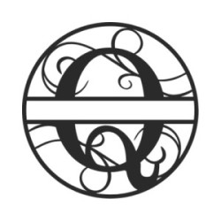 Individuelles Metallmonogramm Buchstabe Q