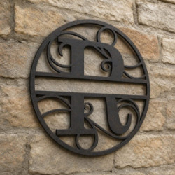Monogramme lettre R en métal sur mesure