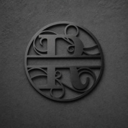 Monogramme lettre R en métal sur mesure