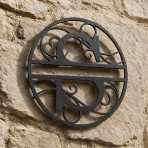 Monogramme lettre S en métal sur mesure
