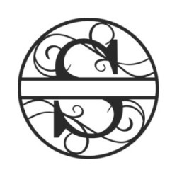 Monogramma in metallo personalizzato lettera S
