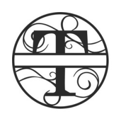 Gepersonaliseerd metalen monogram letter T