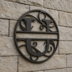 Monogramme lettre U en métal sur mesure