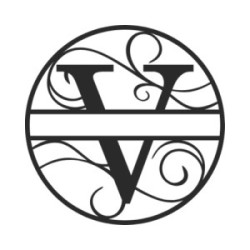 Gepersonaliseerd metalen monogram letter V