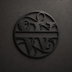 Monogramme lettre W en métal sur mesure