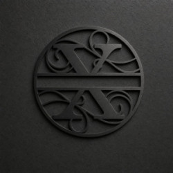 Custom metal letter X monogram