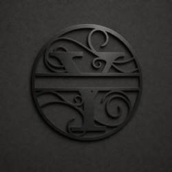 Gepersonaliseerd metalen monogram letter Y