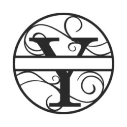 Monogramme lettre Y en métal sur mesure