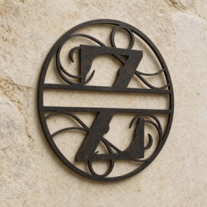 Gepersonaliseerd metalen monogram letter Z