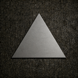 Triangle en inox brut sur mesure