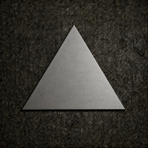 Triangle en inox brut sur mesure