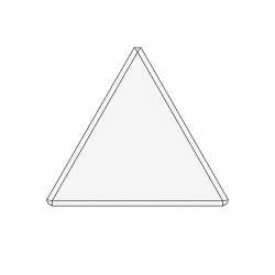 Driehoek in onbewerkt rvs op maat