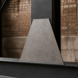 Trapèze en inox brut sur mesure : découpe laser de précision