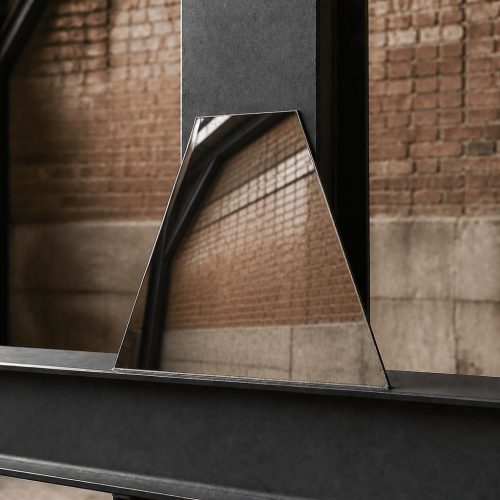 Trapèze en inox miroir sur mesure | Découpe de précision