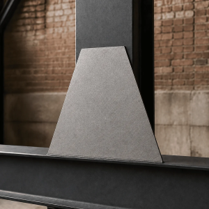 Trapèze en inox texture cuir sur mesure | John Steel