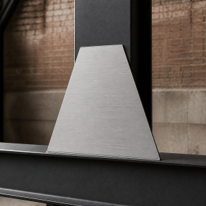 Trapèze aluminium brossé anodisé anti-traces sur mesure | John Steel