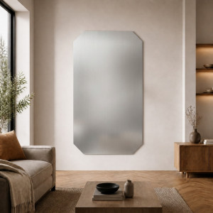 Plaque aluminium brut octogonale sur mesure | John Steel