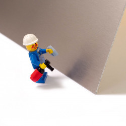 Plaque d'aluminium anodisé brossé anti-traces pour bricolage et rénovation
