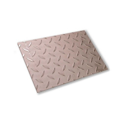 Plaque d'inox 304L larmé antidérapant finition brut 304L