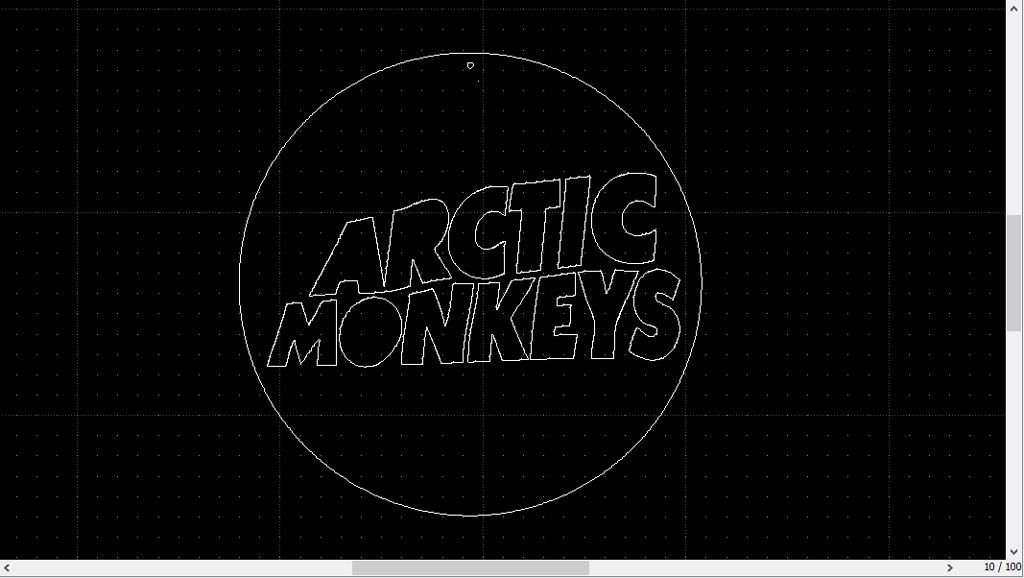 Image en DXF du logo Arctic Monkeys