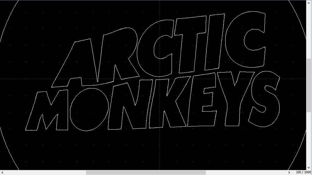 Correction du logo Arctic Monkeys vectorisé