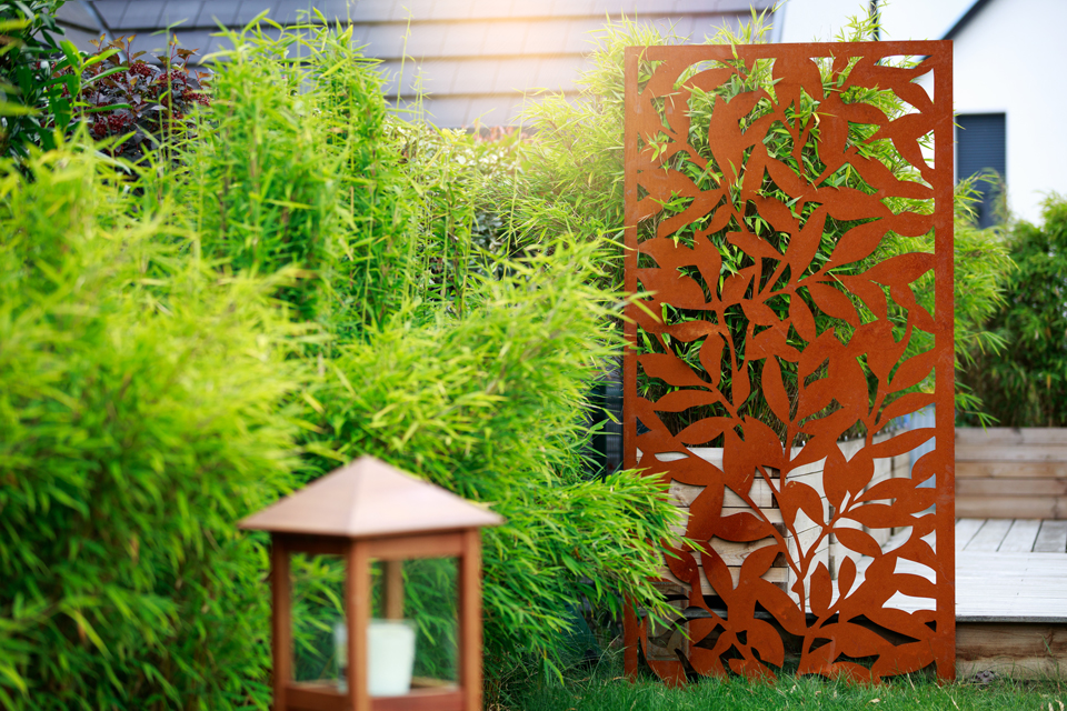 claustra décoratif en acier corten